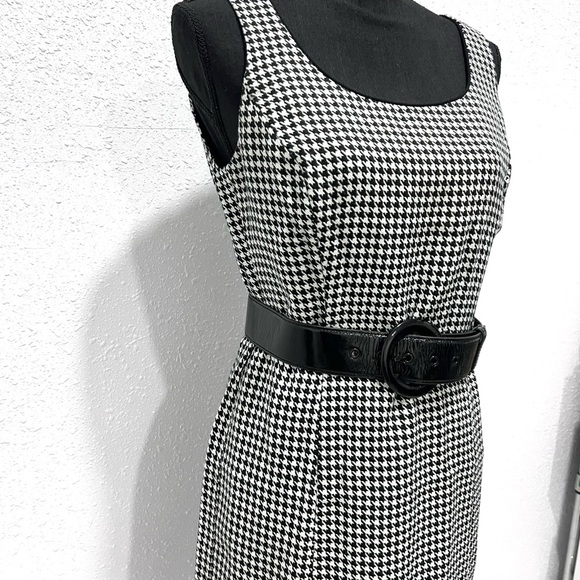 Classic Black and White Houndstooth Dress 4 - Picture 7 of 8